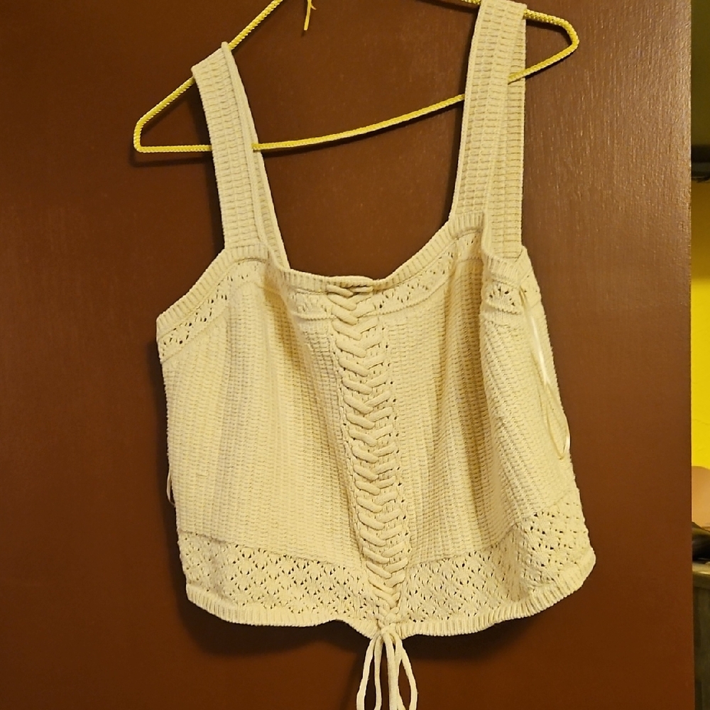 Cream Knit Women's Top